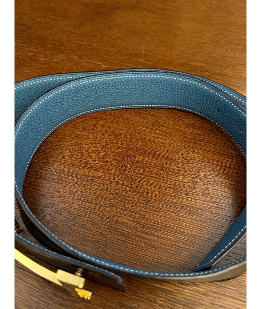 HERMES Черный кожаный ремень, фото 4