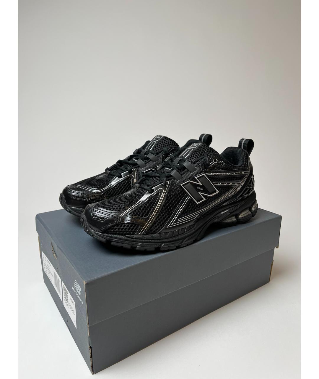 NEW BALANCE Черные текстильные низкие кроссовки / кеды, фото 2