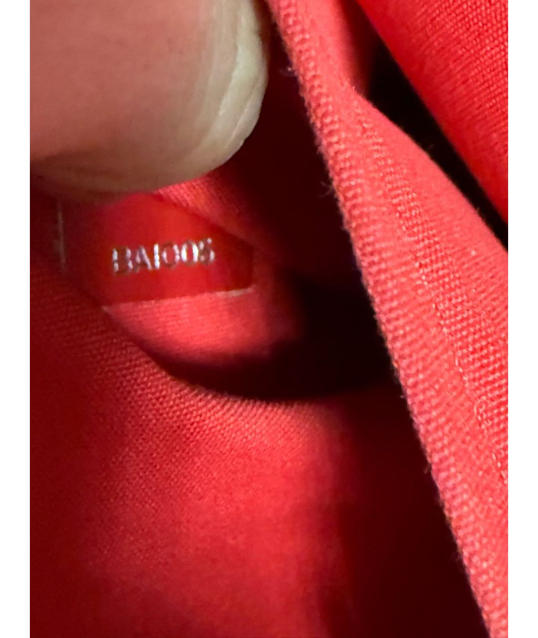 LOUIS VUITTON Красная кожаная сумка с короткими ручками, фото 8