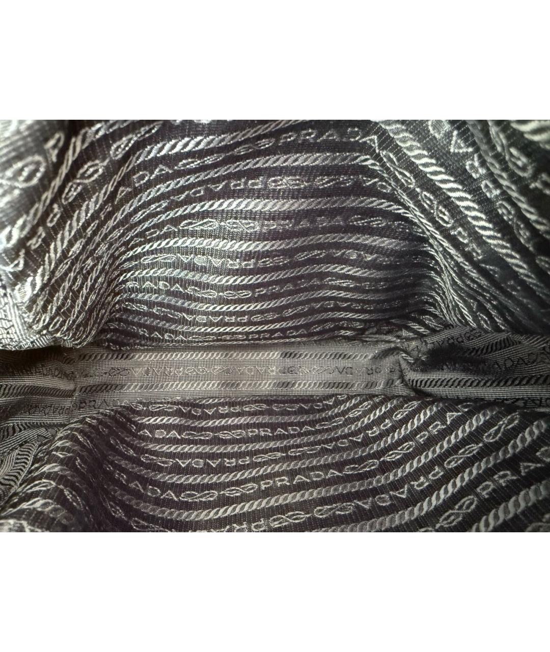 PRADA Синяя кожаная сумка с короткими ручками, фото 4