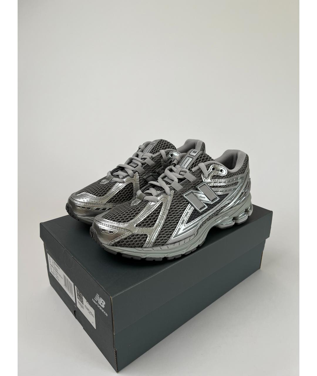 NEW BALANCE Серые текстильные низкие кроссовки / кеды, фото 2