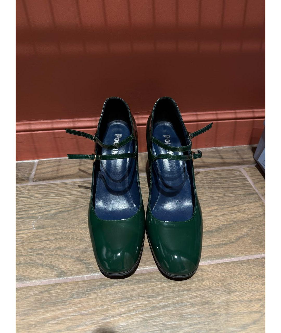 POLLINI Зеленые туфли из лакированной кожи, фото 2