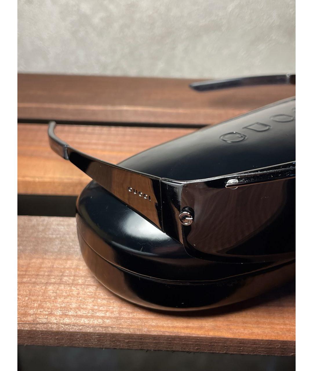 GUCCI Антрацитовые металлические солнцезащитные очки, фото 2