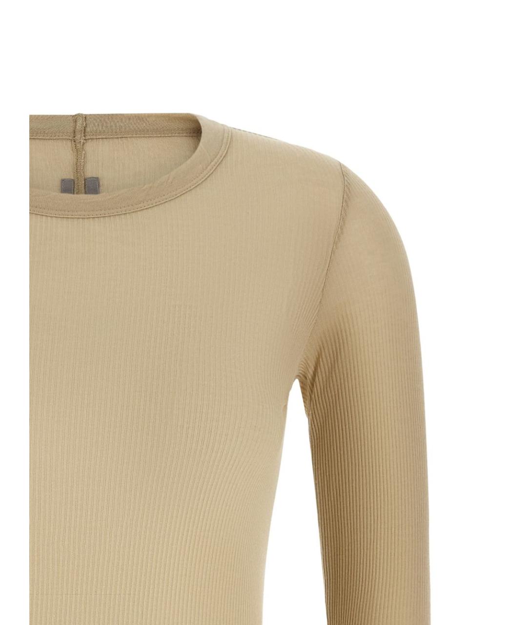 RICK OWENS Бежевая шелковая водолазка, фото 2