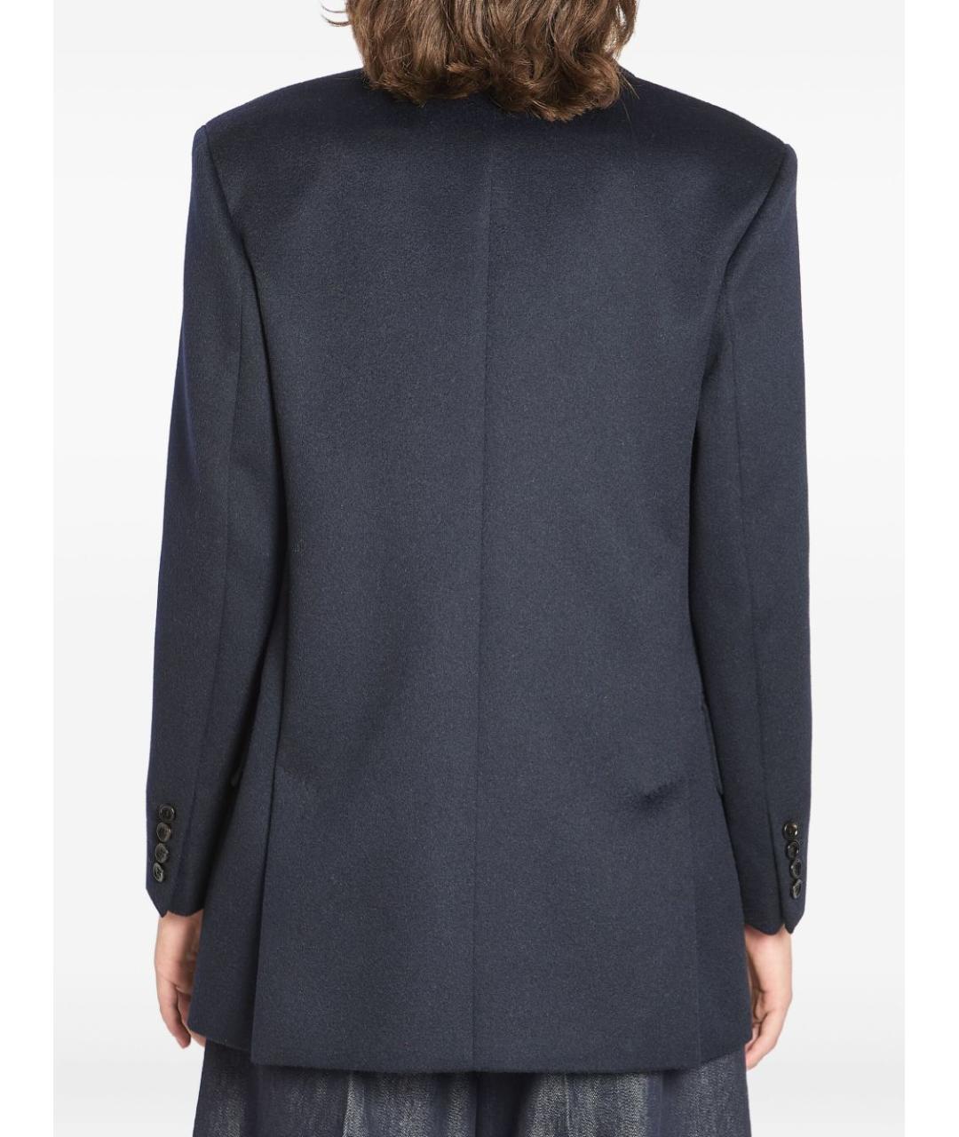 MAX MARA Синий шерстяной жакет/пиджак, фото 5