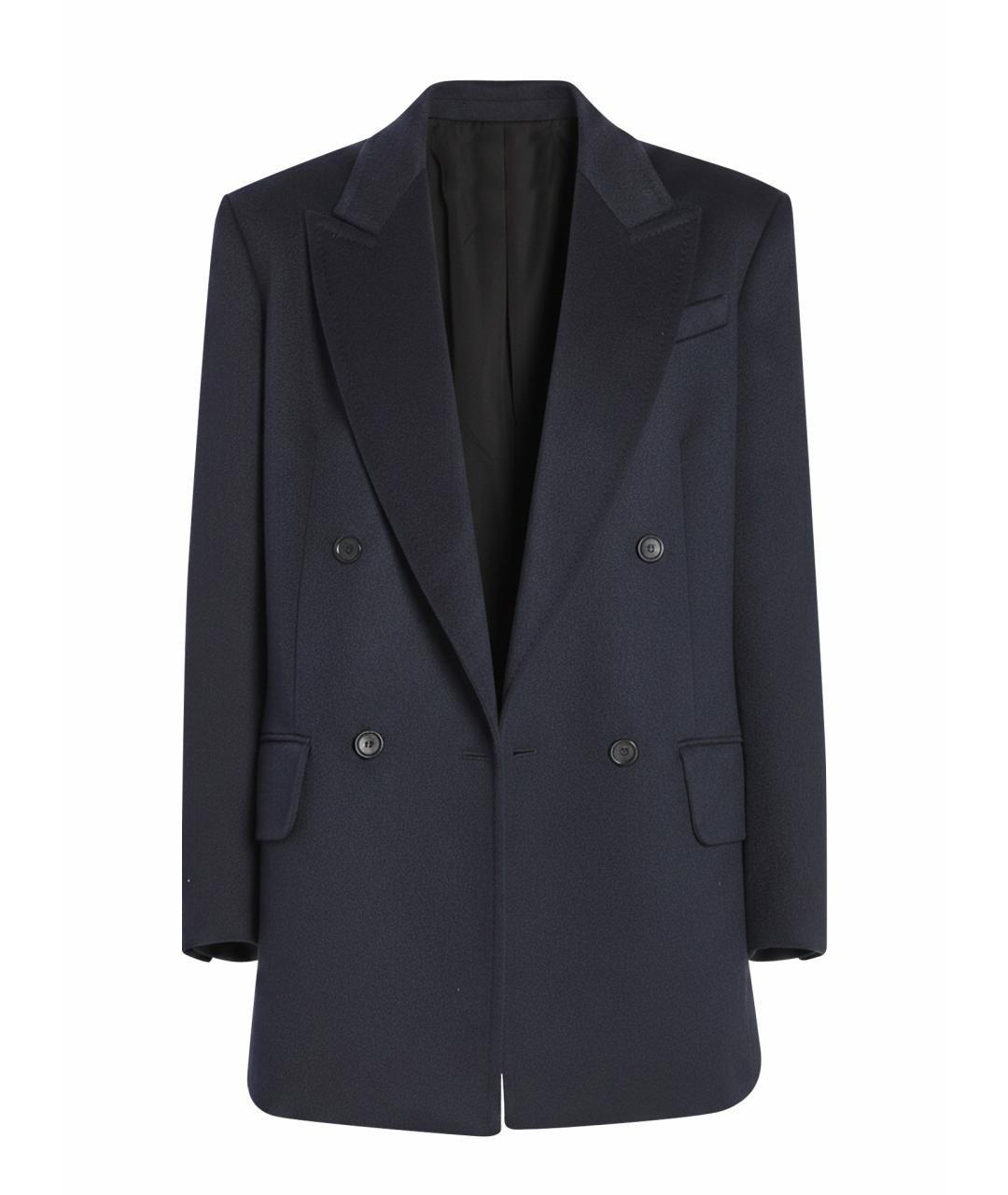 MAX MARA Синий шерстяной жакет/пиджак, фото 1