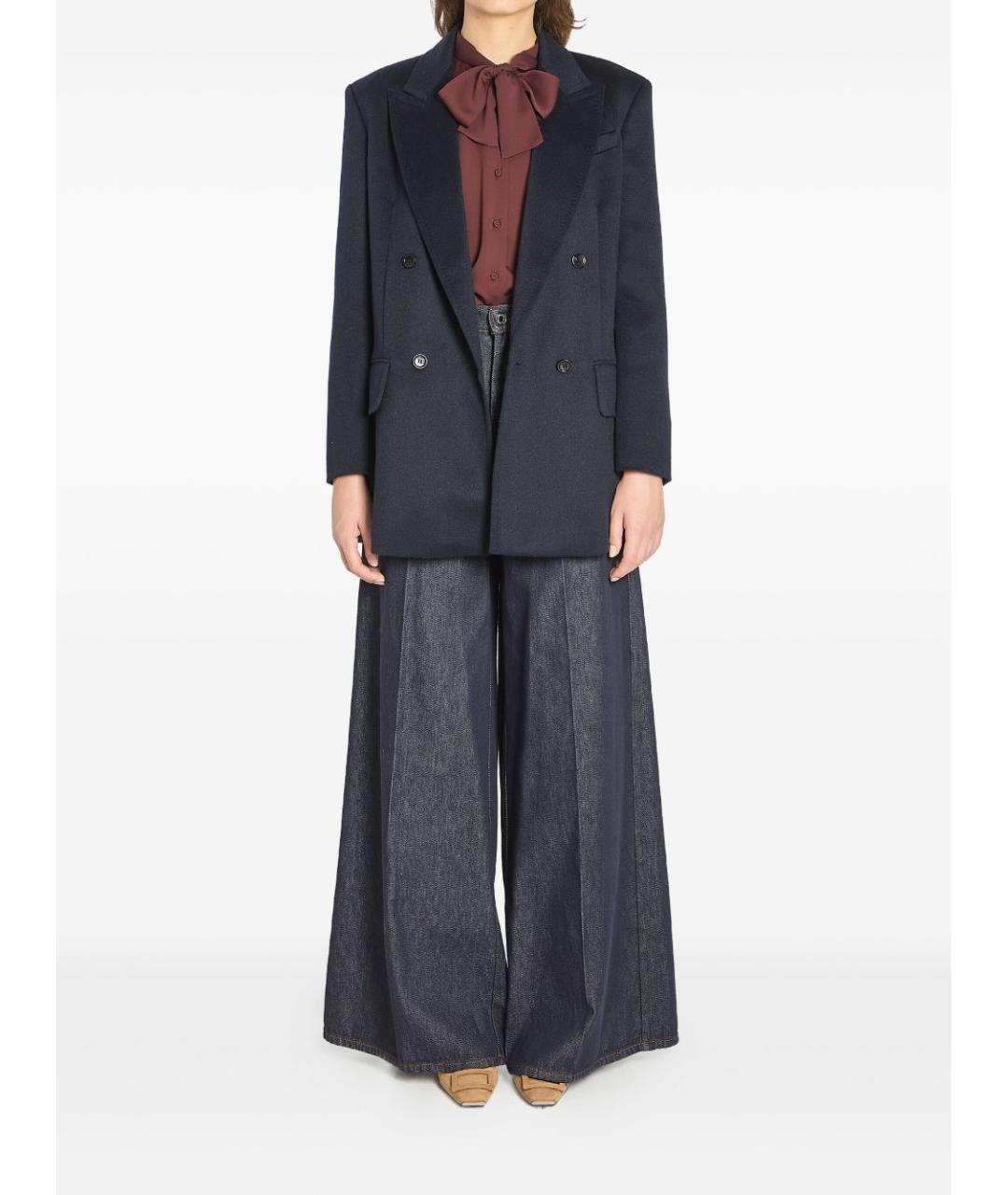 MAX MARA Синий шерстяной жакет/пиджак, фото 6