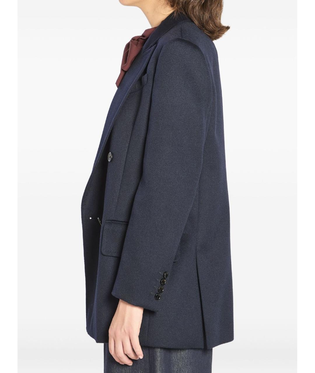 MAX MARA Синий шерстяной жакет/пиджак, фото 4