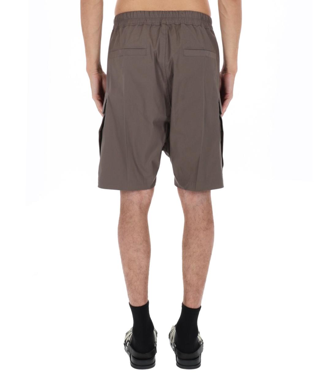 RICK OWENS Коричневые полиэстеровые шорты, фото 5