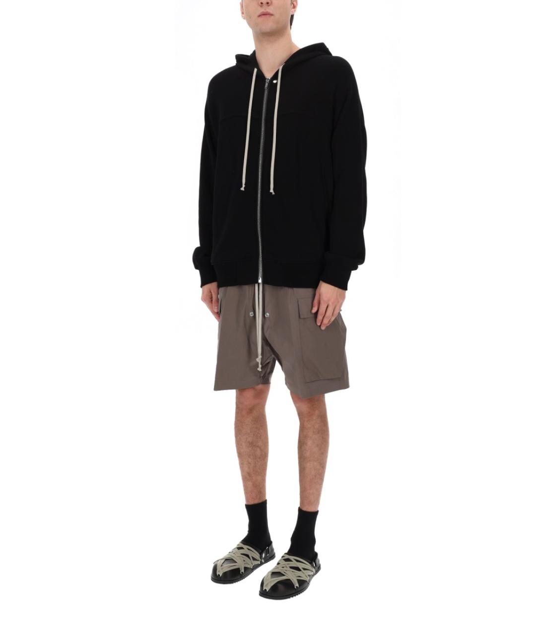 RICK OWENS Коричневые полиэстеровые шорты, фото 3