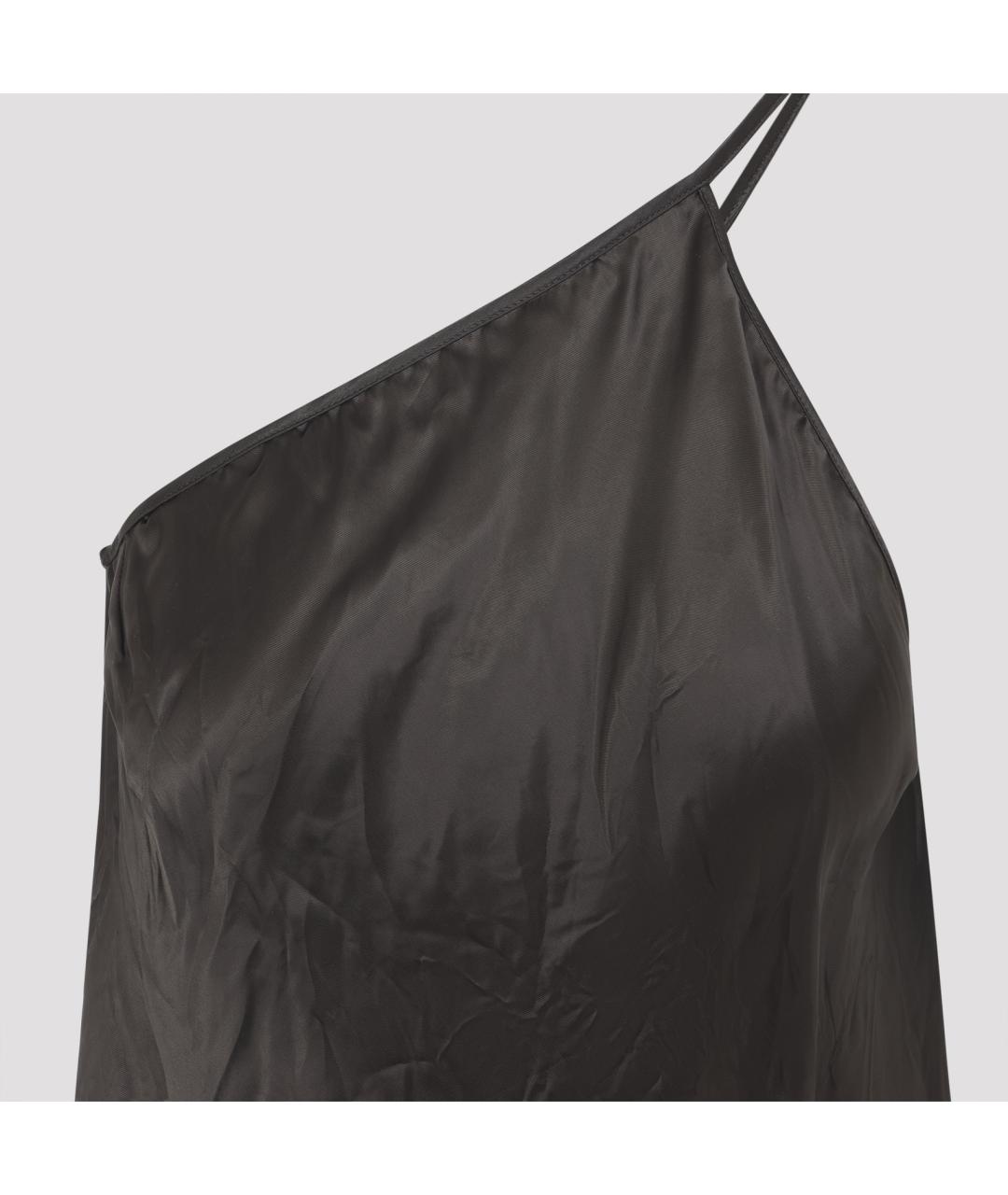 RICK OWENS Коричневая вискозная майка, фото 4