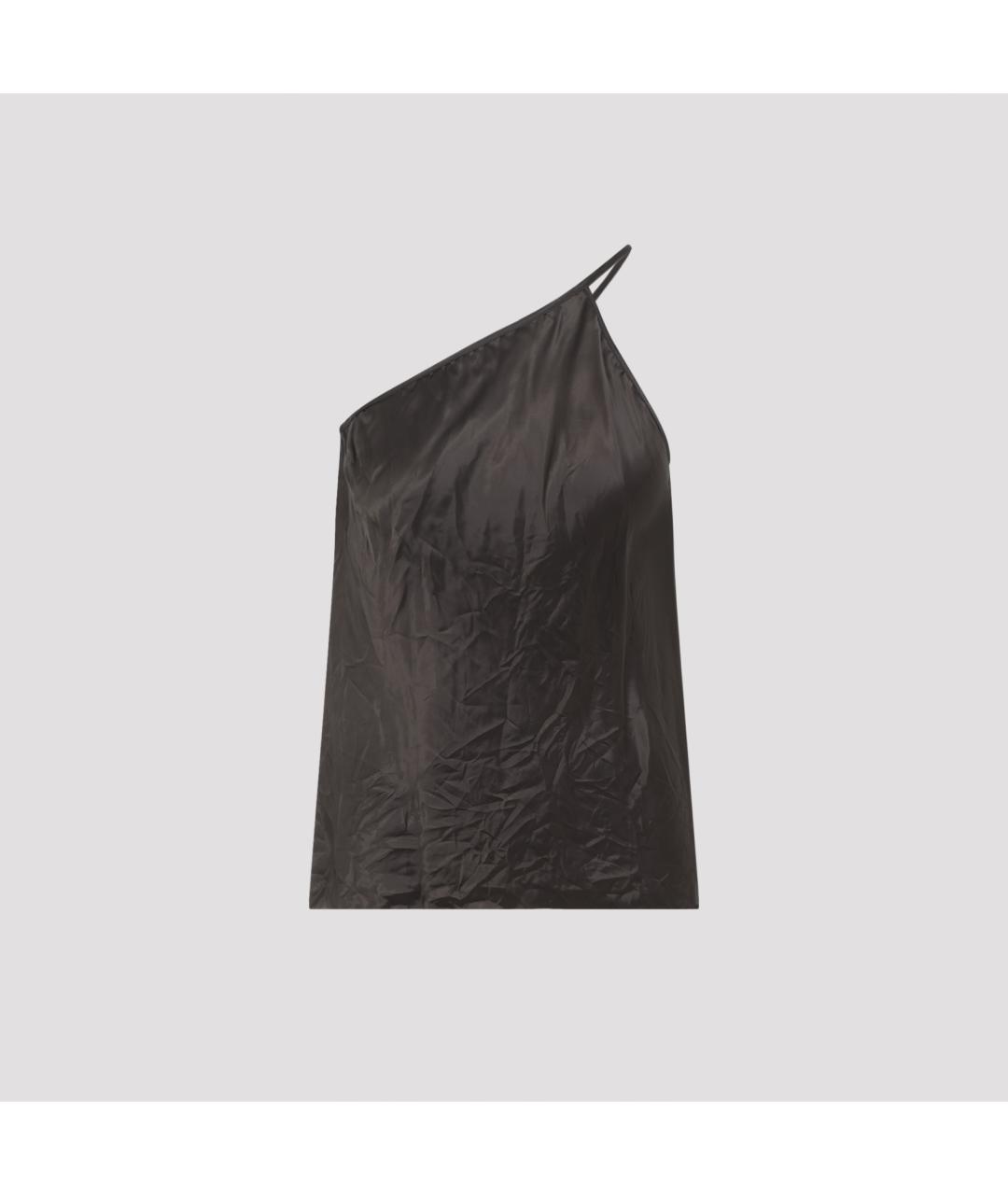 RICK OWENS Коричневая вискозная майка, фото 2