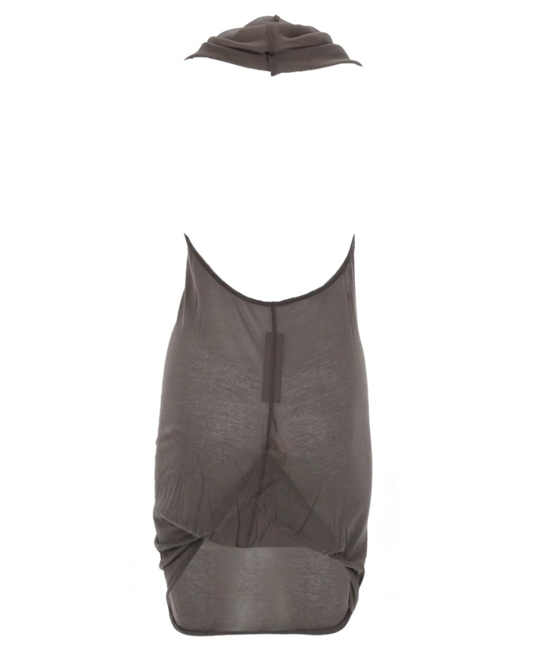 RICK OWENS Серая хлопковая майка, фото 3