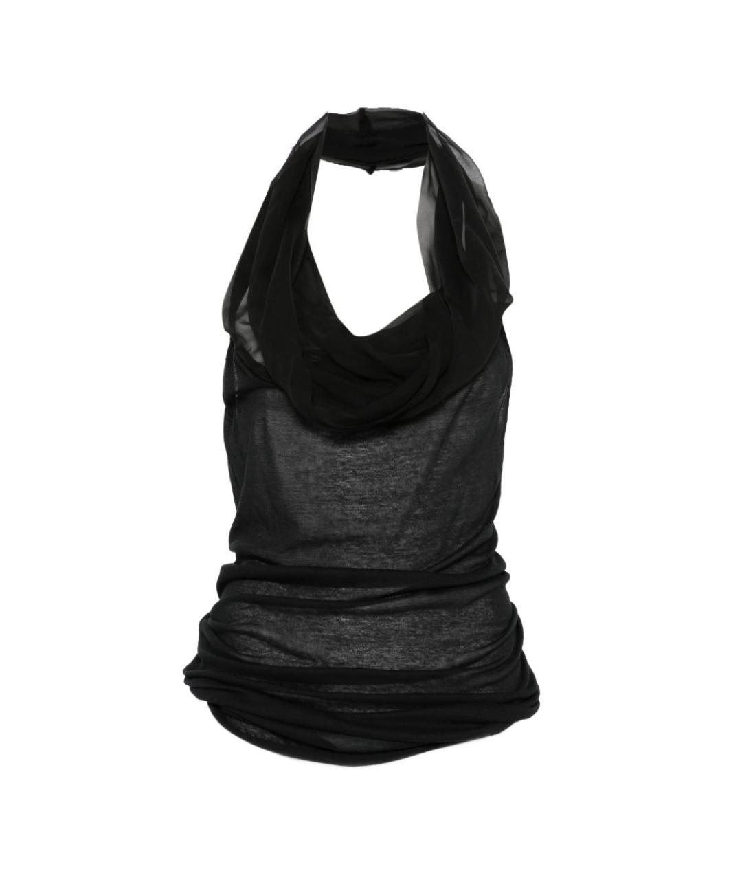 RICK OWENS Черная хлопковая майка, фото 1