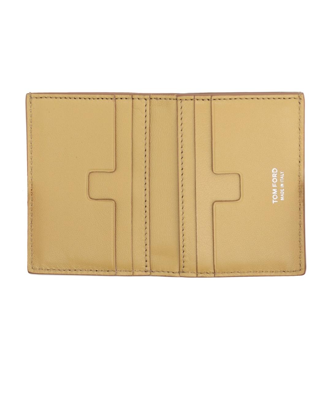 TOM FORD Желтый кожаный кошелек, фото 3
