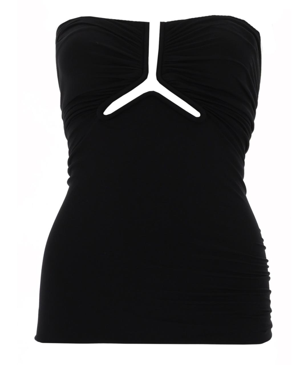 RICK OWENS Черная полиамидовая майка, фото 1