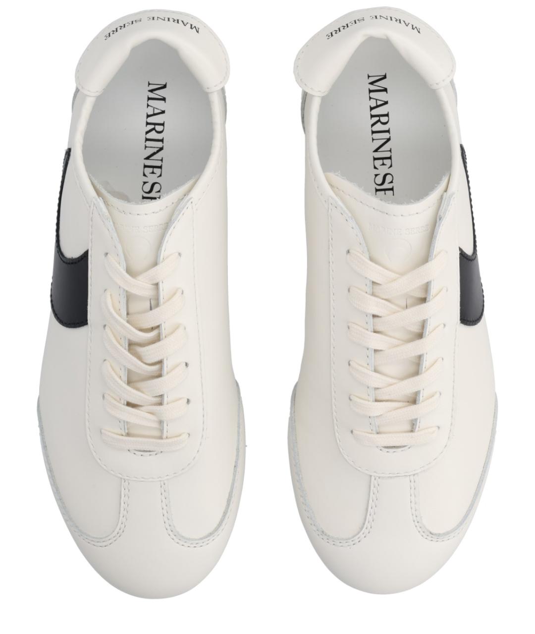 MARINE SERRE Белые кожаные кроссовки, фото 5