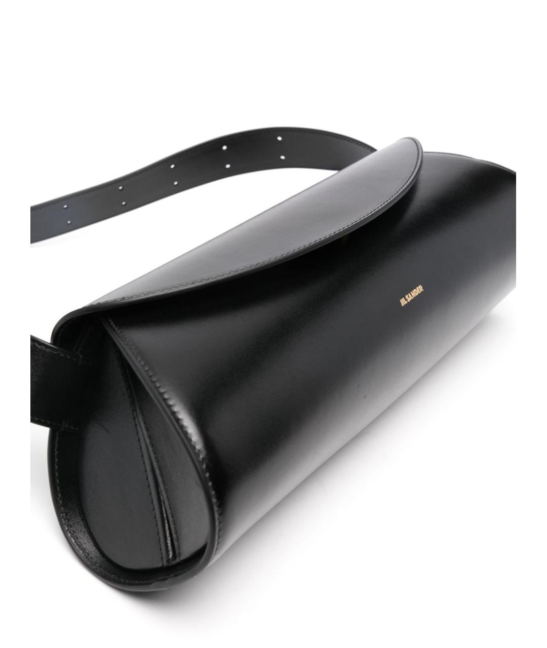JIL SANDER Черная кожаная сумка через плечо, фото 5