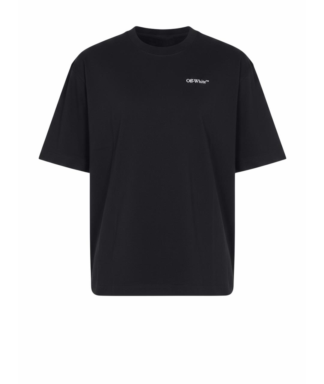 OFF-WHITE Черная хлопковая футболка, фото 1