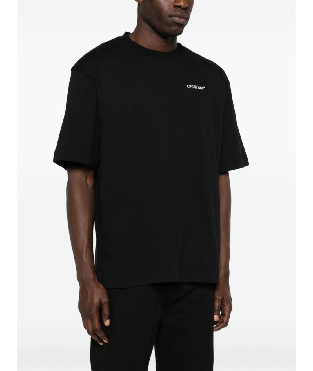 OFF-WHITE Черная хлопковая футболка, фото 5