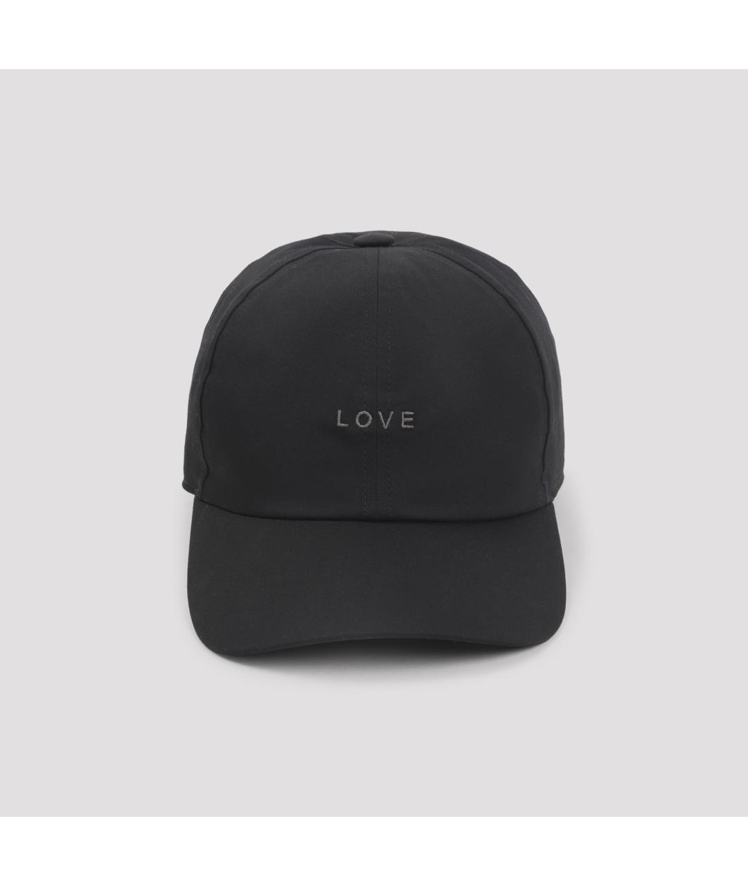 RICK OWENS Черная хлопковая кепка, фото 2