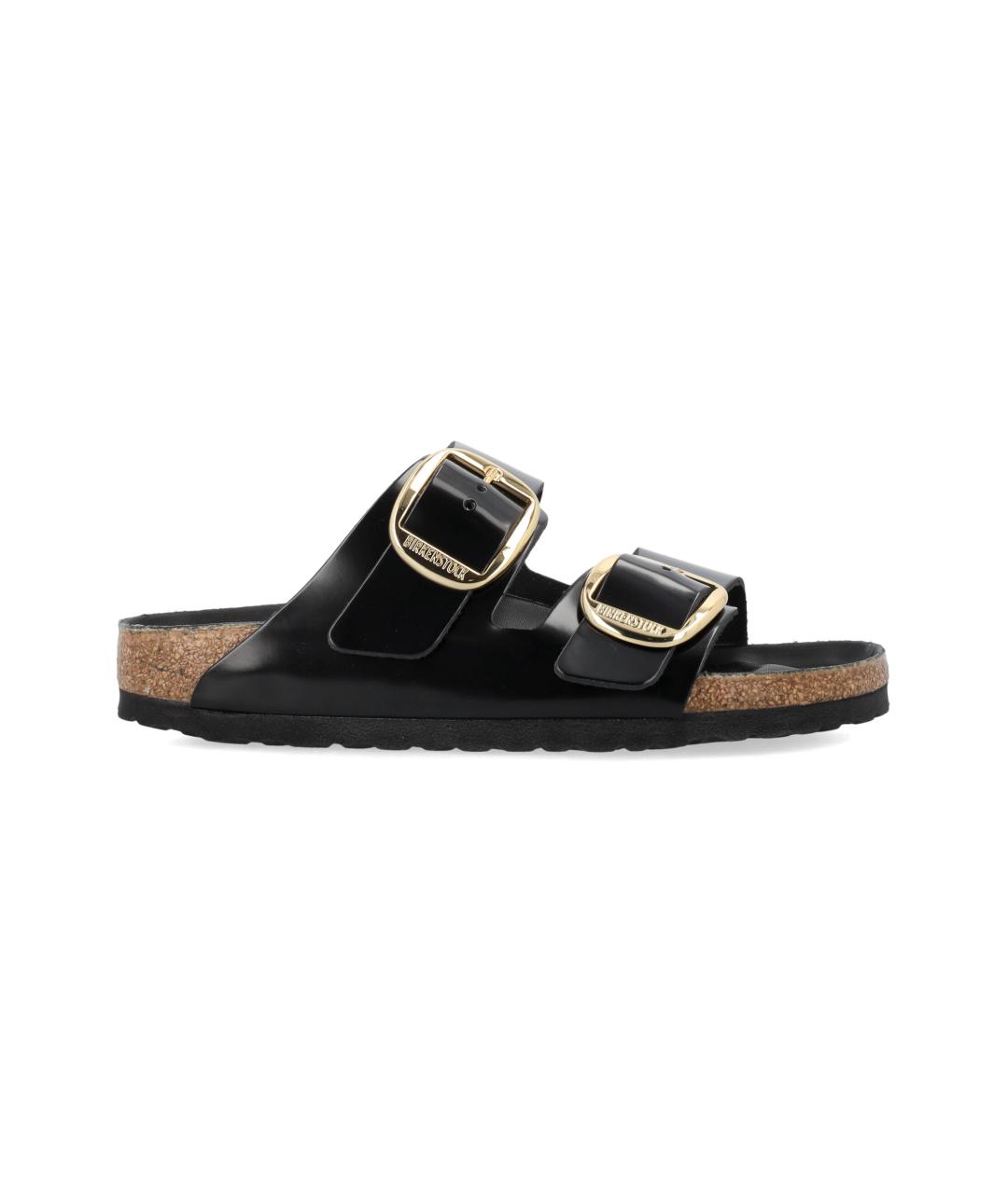 BIRKENSTOCK Черные кожаные сандалии, фото 1