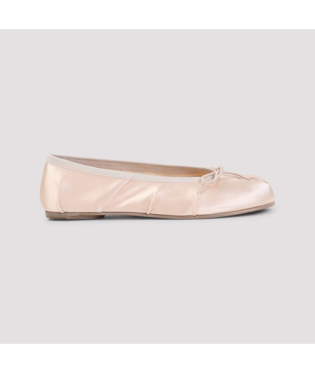 MAISON MARGIELA Розовые текстильные балетки, фото 2