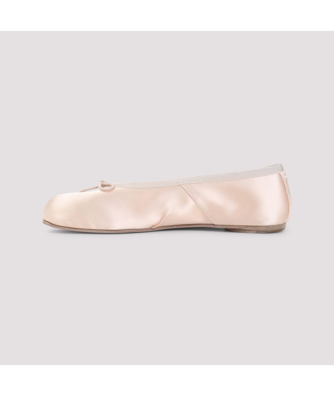 MAISON MARGIELA Розовые текстильные балетки, фото 3