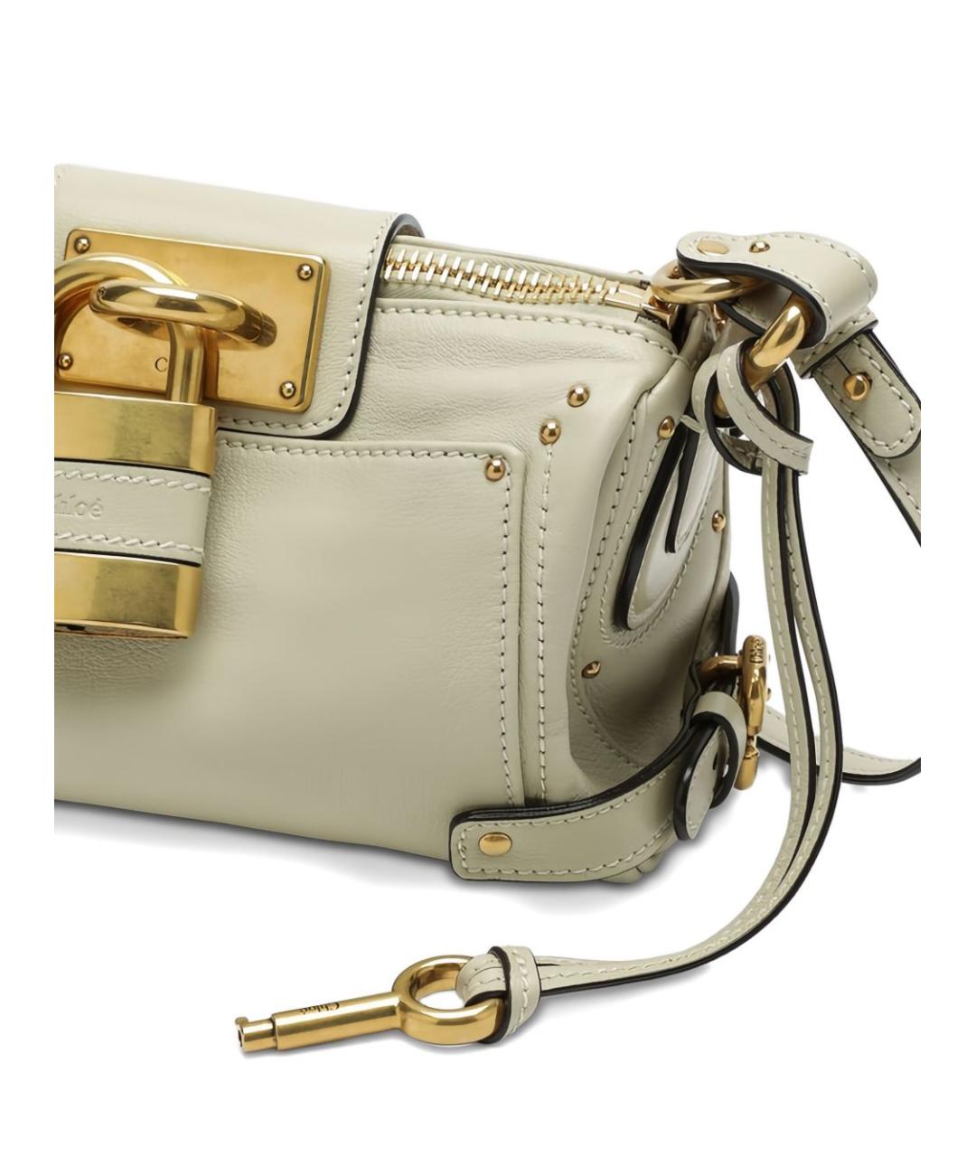 CHLOE Бежевая кожаная сумка через плечо, фото 3