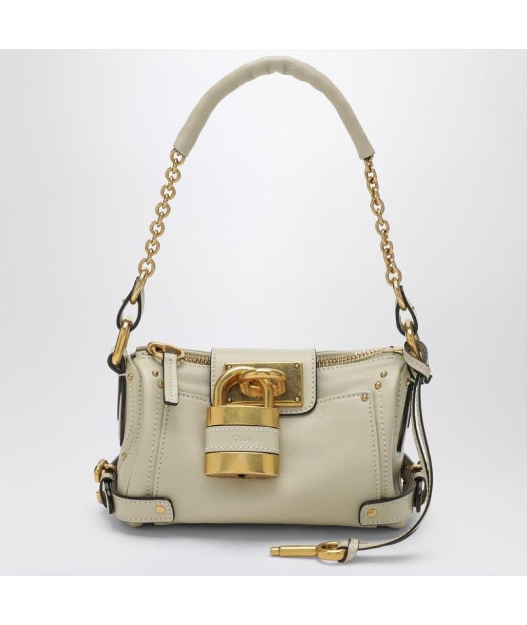 CHLOE Бежевая кожаная сумка через плечо, фото 6