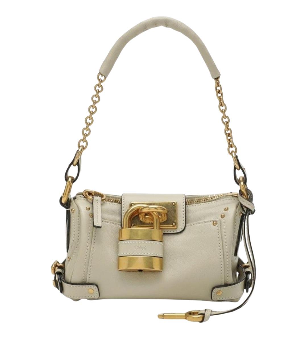 CHLOE Бежевая кожаная сумка через плечо, фото 1