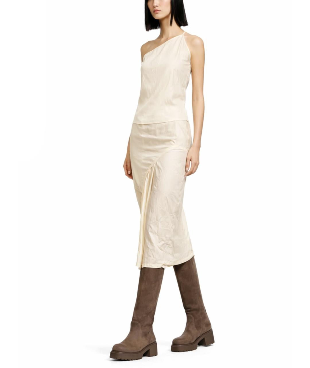 RICK OWENS Белая вискозная майка, фото 3