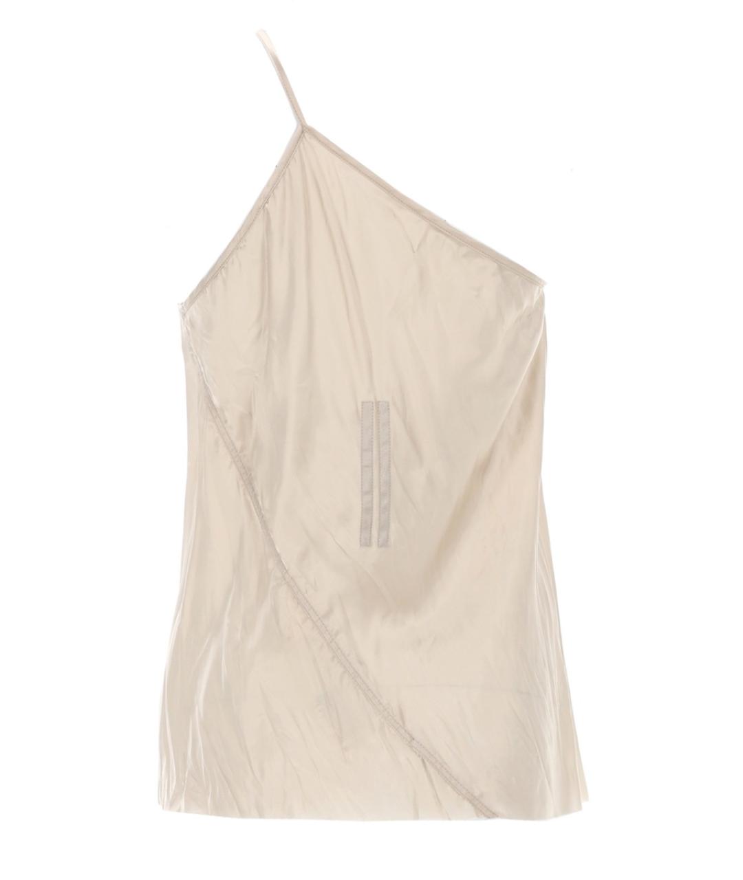 RICK OWENS Белая вискозная майка, фото 2