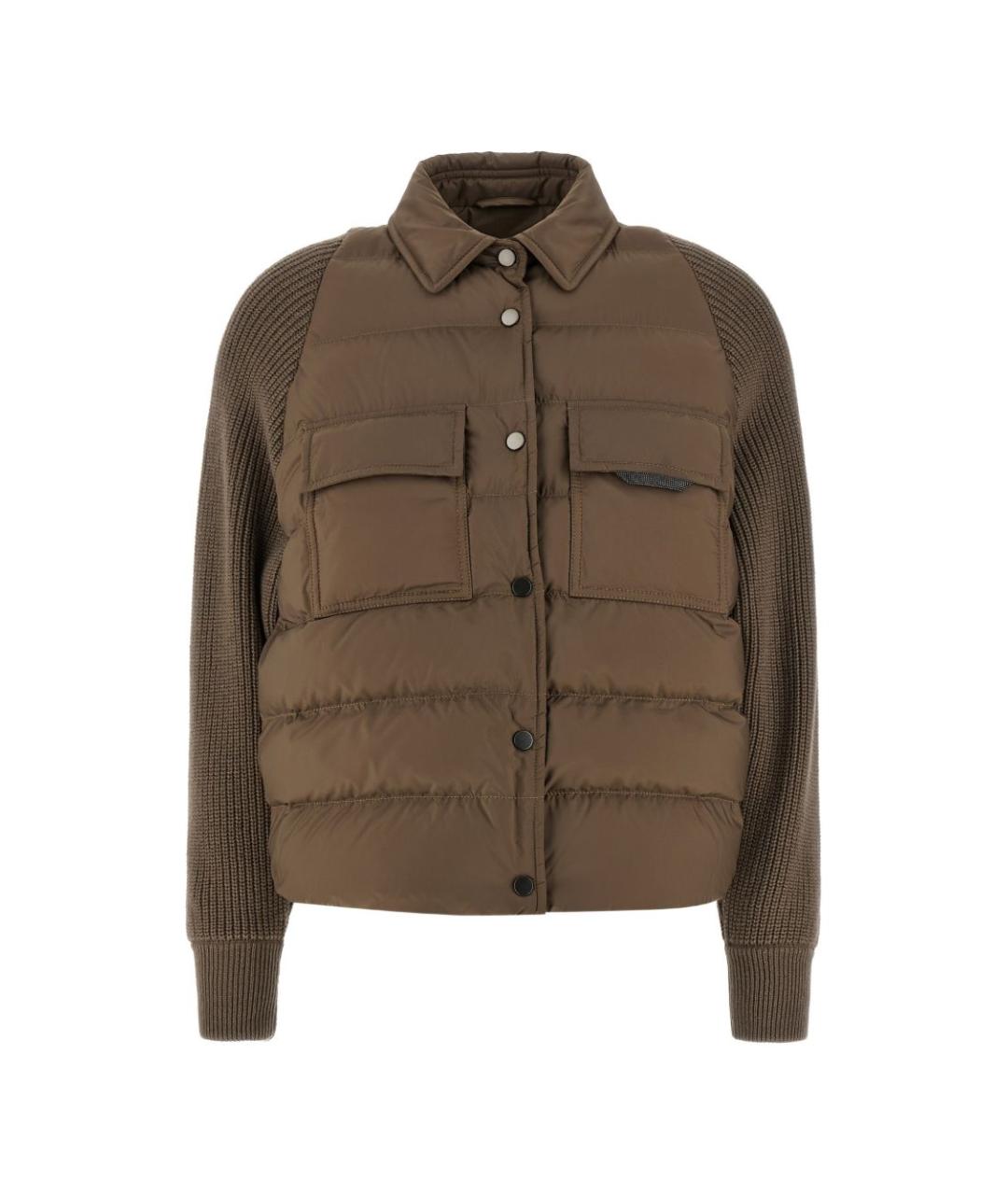 BRUNELLO CUCINELLI Бежевая полиэстеровая куртка, фото 1