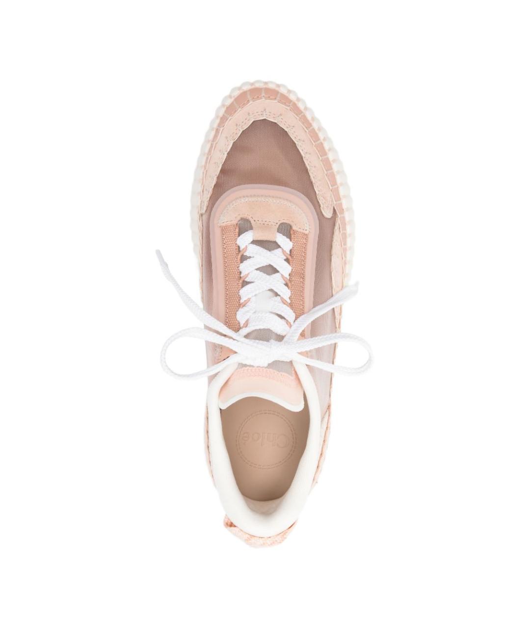 CHLOE Бежевые кожаные кроссовки, фото 2