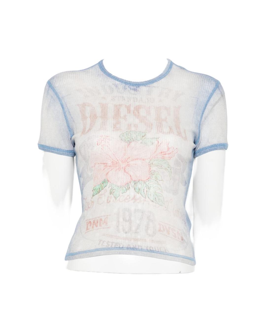 DIESEL Синяя хлопковая футболка, фото 1