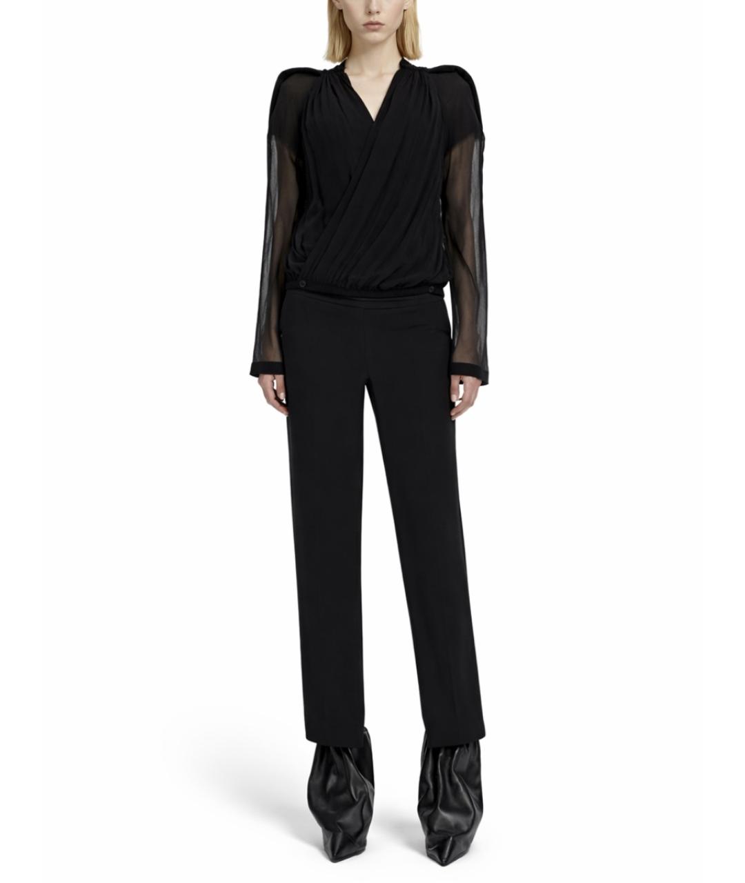 RICK OWENS Черная шелковая блузы, фото 2