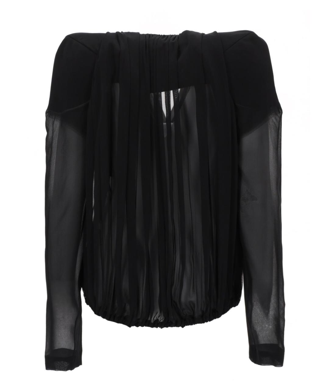 RICK OWENS Черная шелковая блузы, фото 3