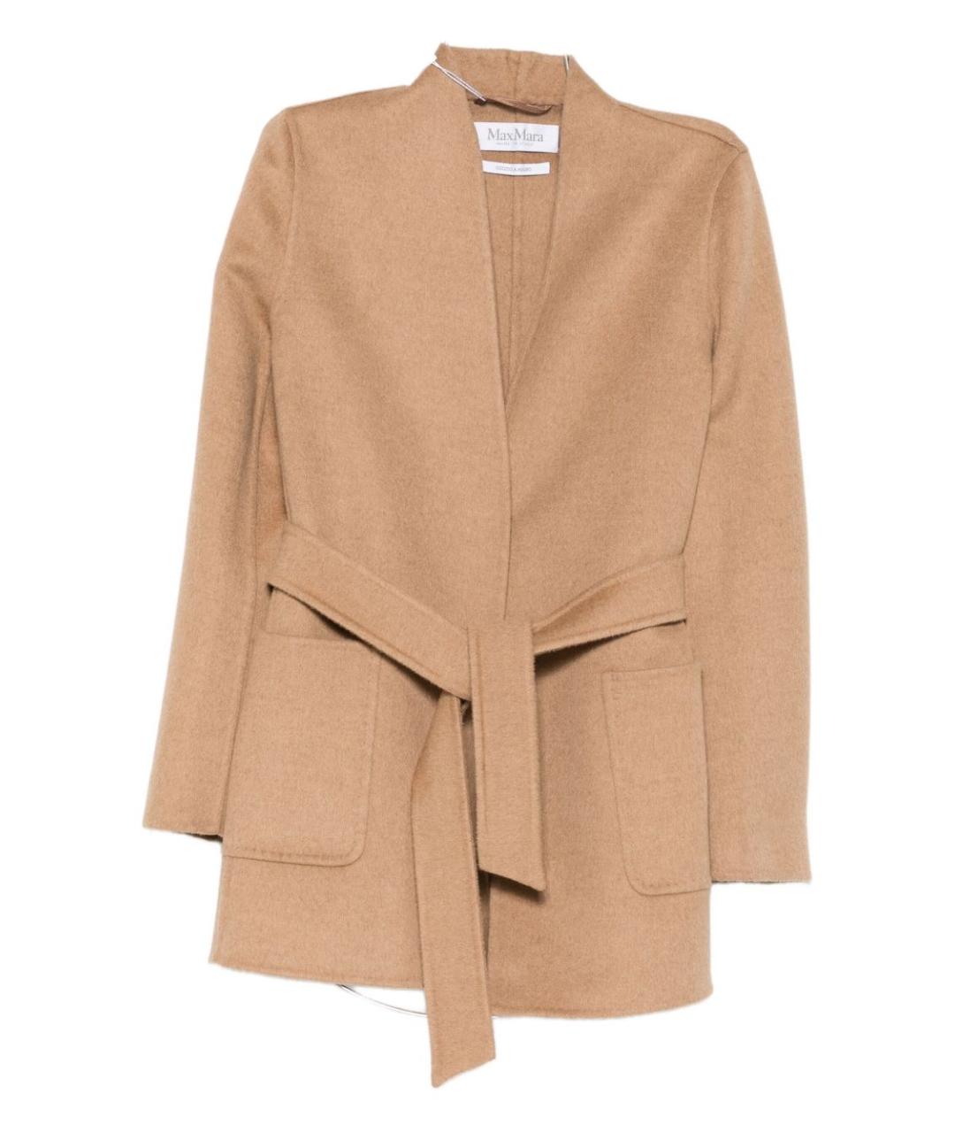 MAX MARA Бежевое шерстяное пальто, фото 1