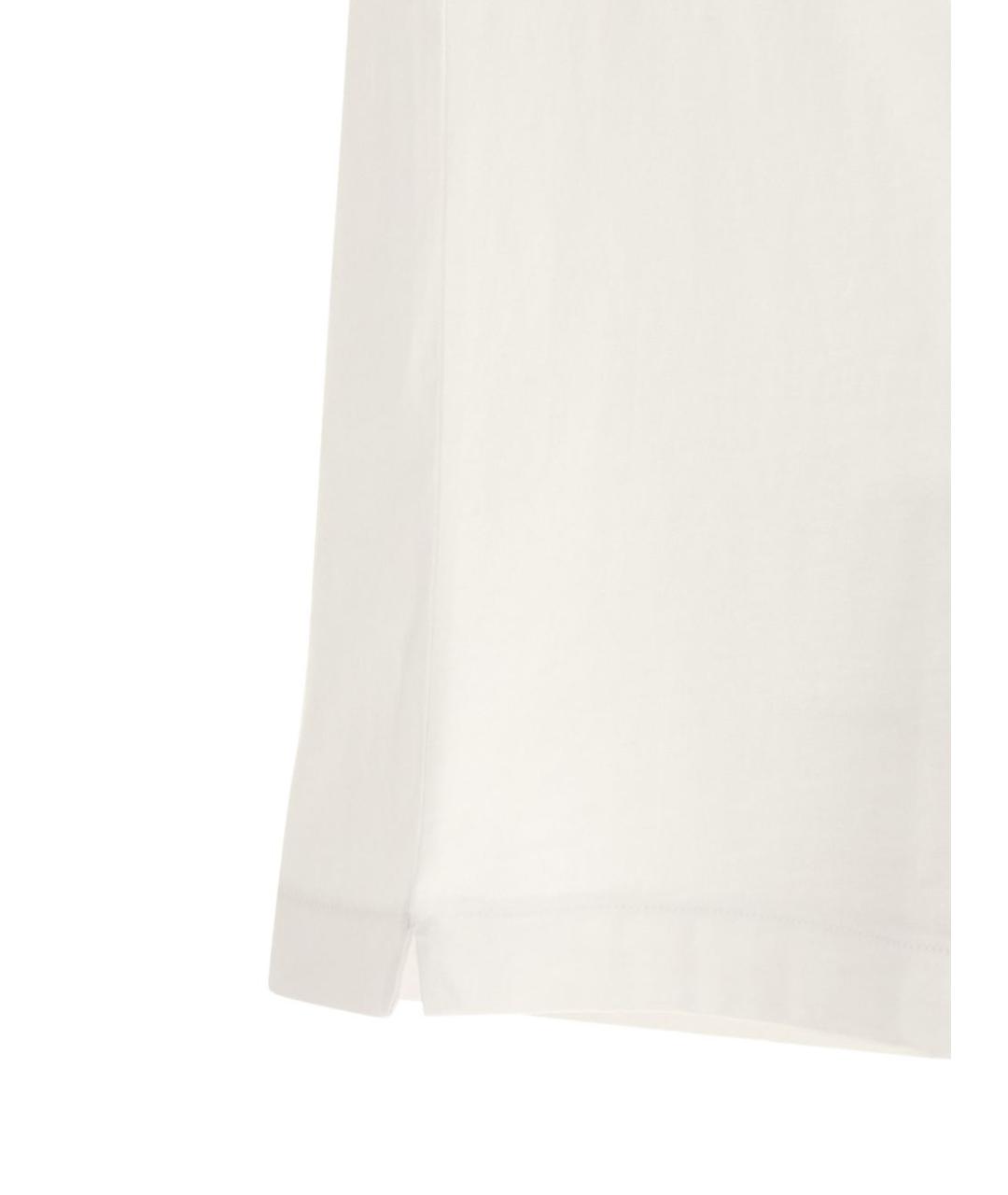 OFF-WHITE Белая хлопковая футболка, фото 4