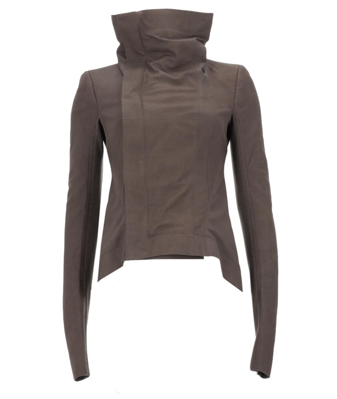 RICK OWENS Коричневая кожаная куртка, фото 1