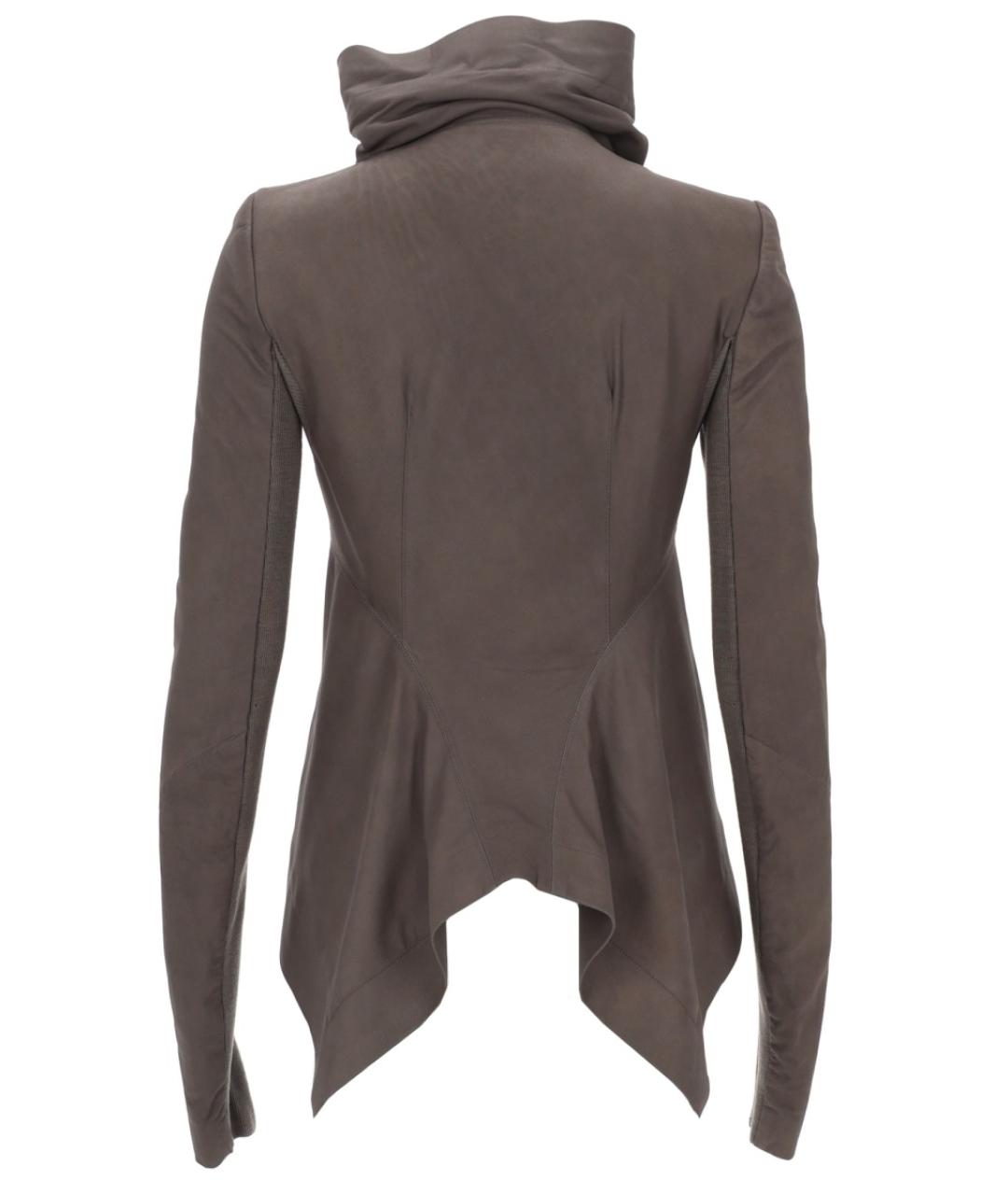 RICK OWENS Коричневая кожаная куртка, фото 3