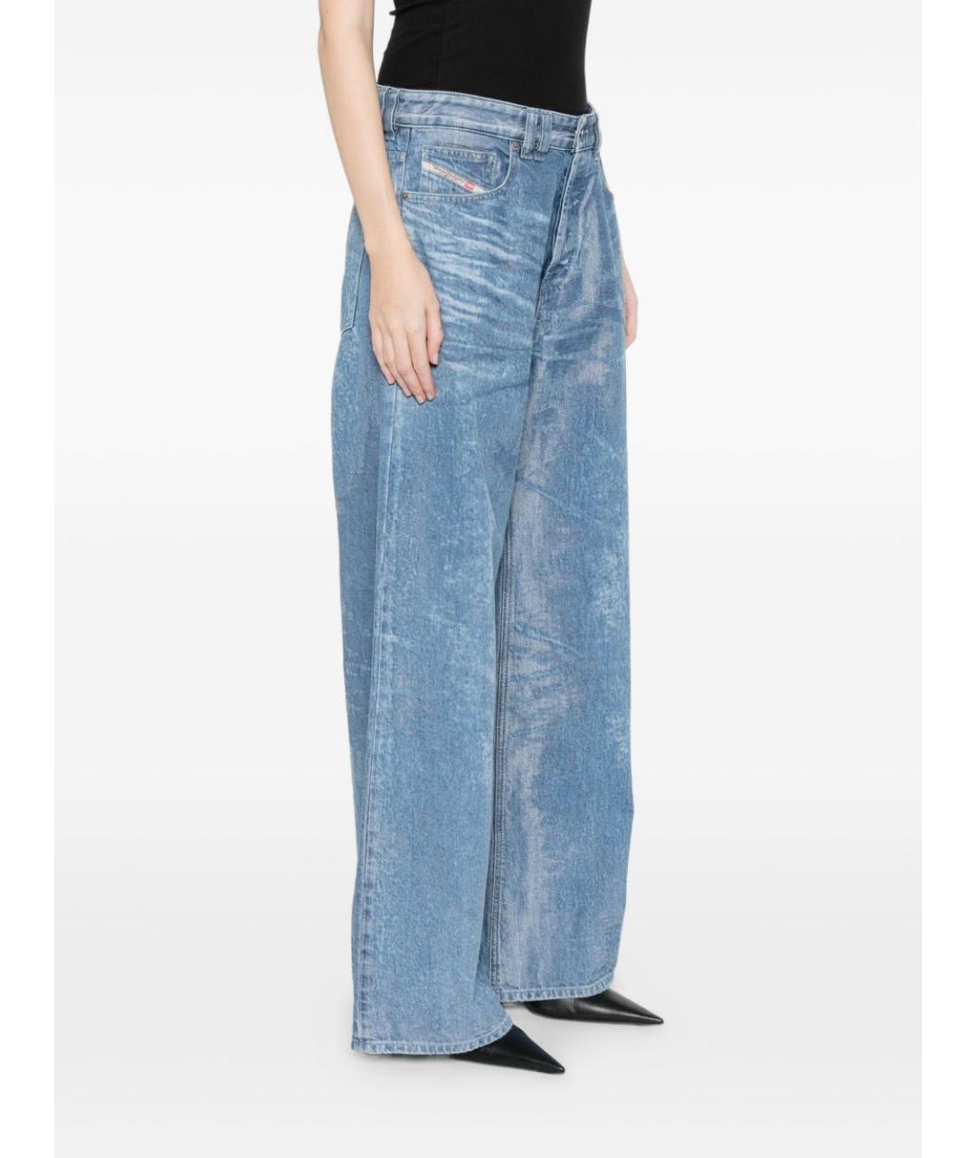 DIESEL Синие хлопковые прямые джинсы, фото 3