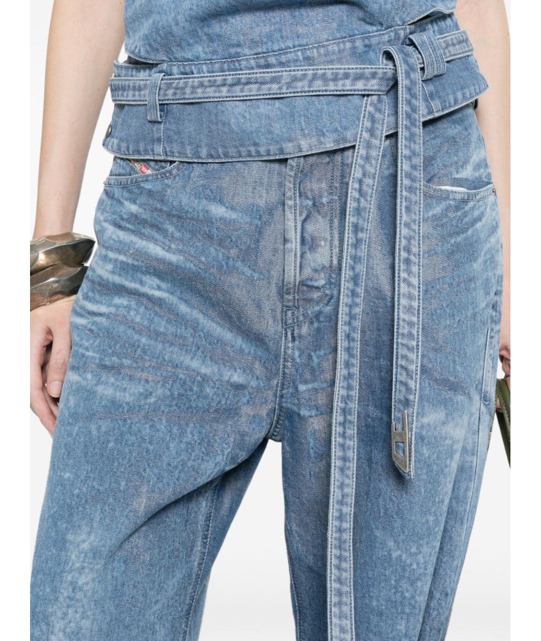 DIESEL Синие хлопковые прямые джинсы, фото 5