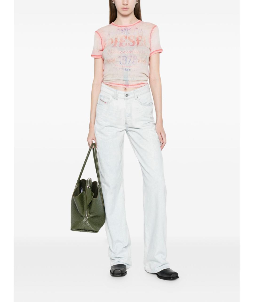 DIESEL Синие хлопковые прямые джинсы, фото 2