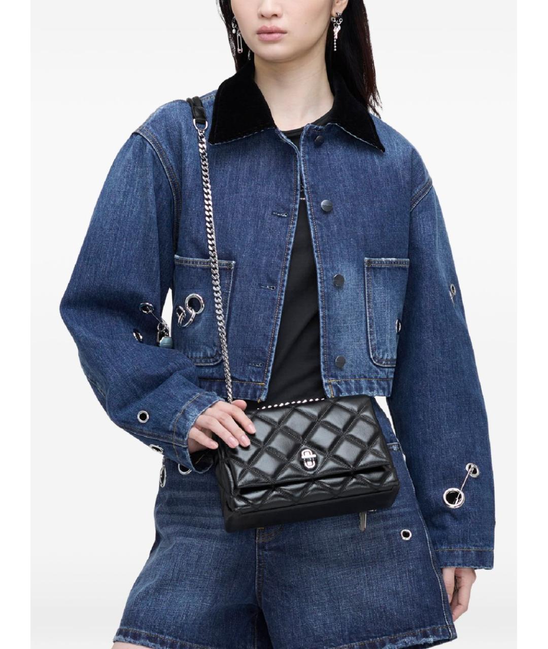 MARC JACOBS Черная кожаная сумка через плечо, фото 2