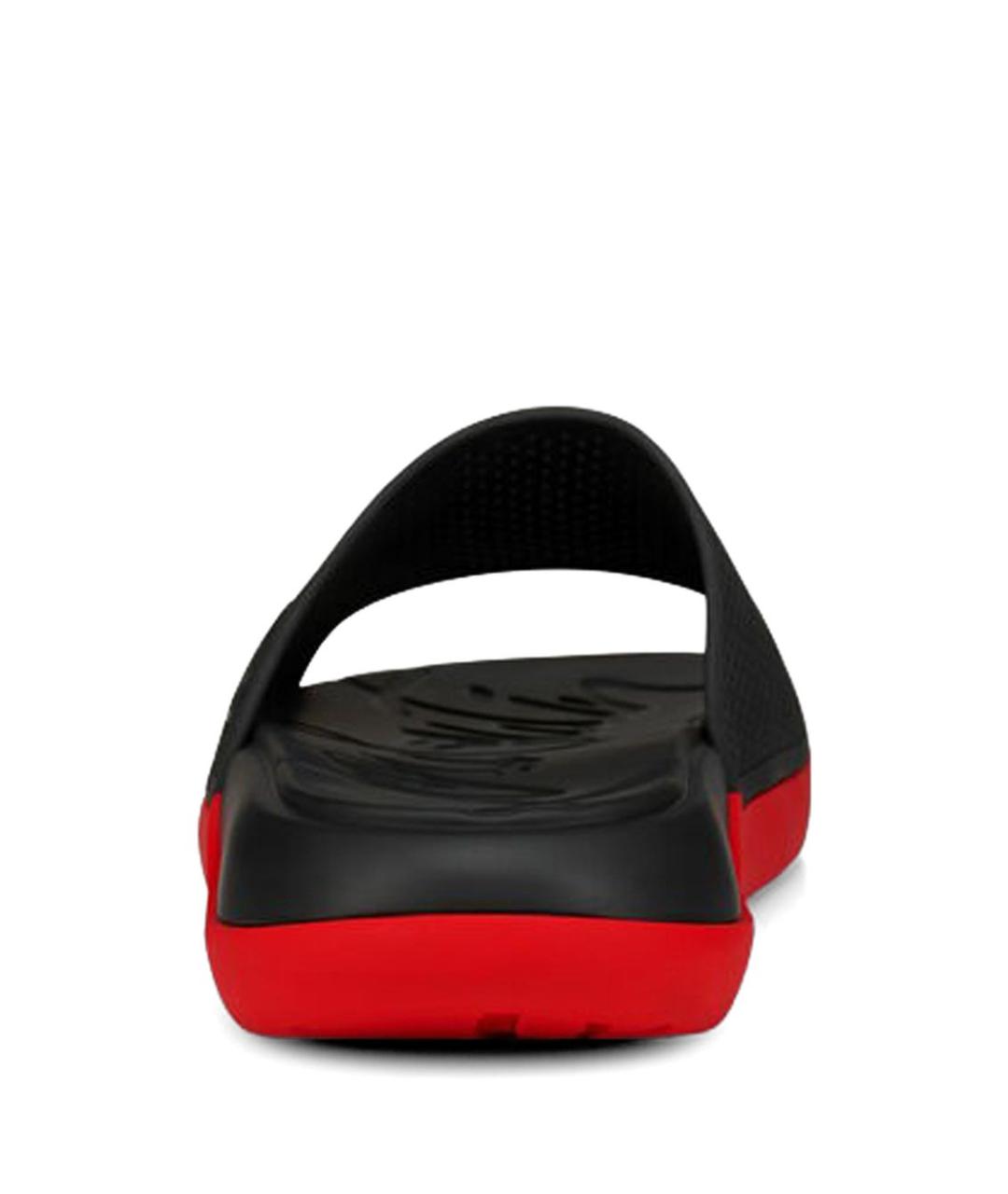 CHRISTIAN LOUBOUTIN Черные резиновые шлепанцы, фото 4