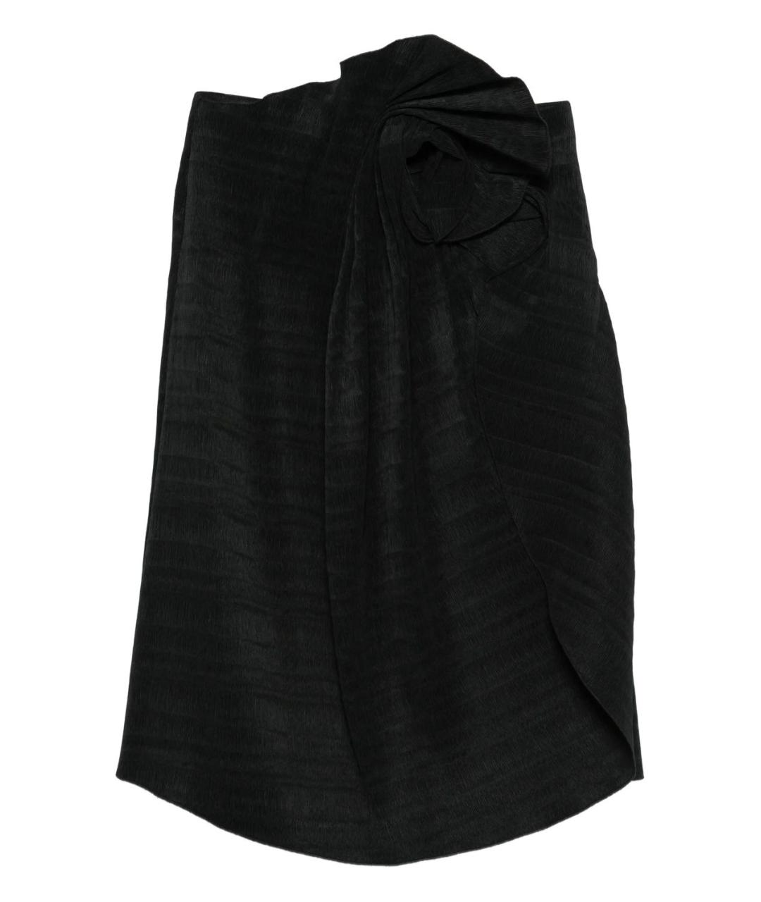 MAGDA BUTRYM Черная полиэстеровая юбка миди, фото 1