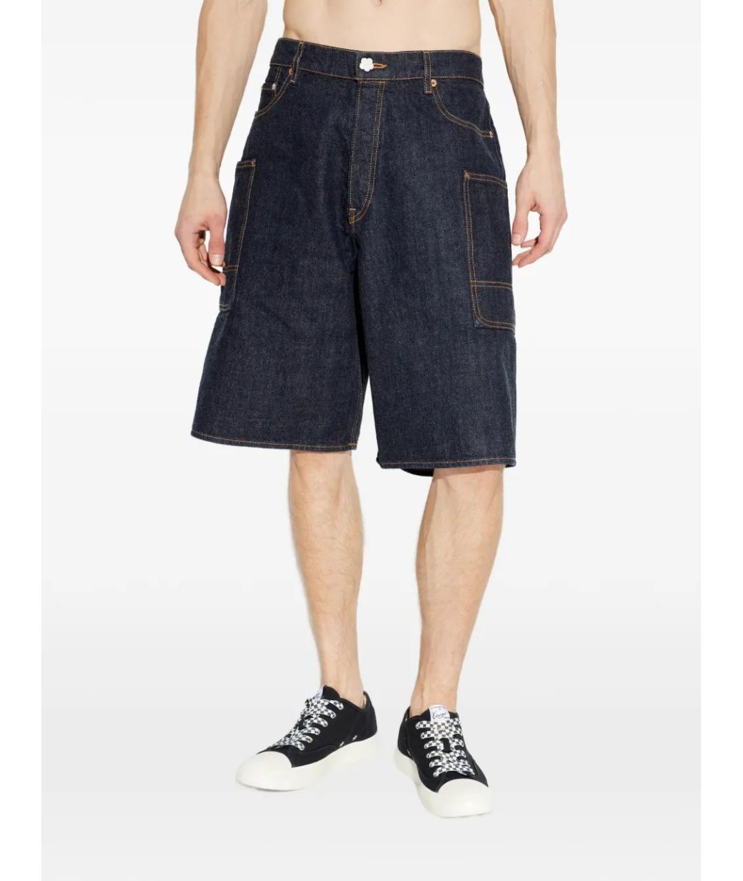 KENZO Синие хлопковые шорты, фото 3