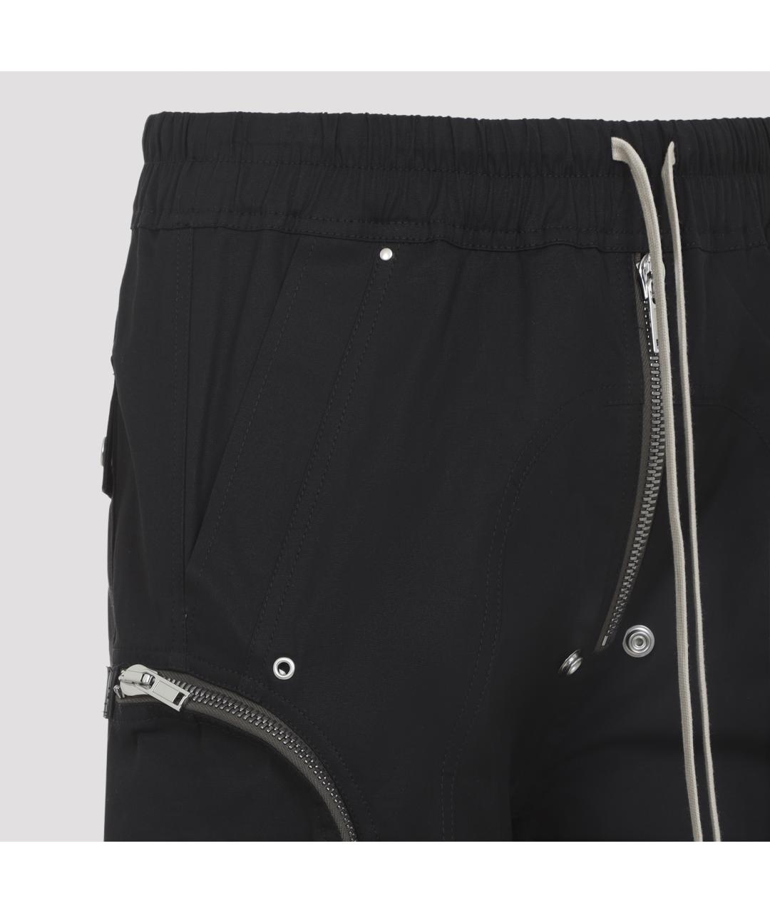 RICK OWENS Черные хлопковые повседневные брюки, фото 4